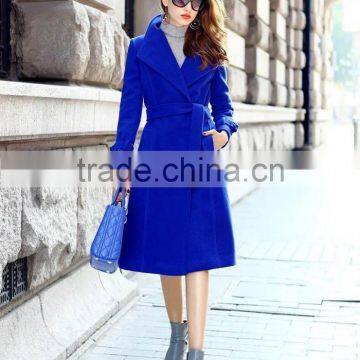 100% Hand Made Cool Blue Winter Women Coat photo-2
