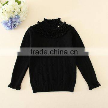 Baby Girls Sweater/kids Sweater/lace Cotton Sweater 3 Color photo-4