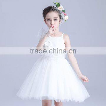 2017 white rose tulle dress women kids sequin two spaghetti Strap dresses