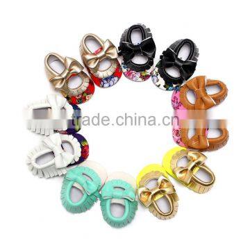 Toddler Infant Newborn Baby Moccasin Shoes Leather Shoes Best Quality photo-2