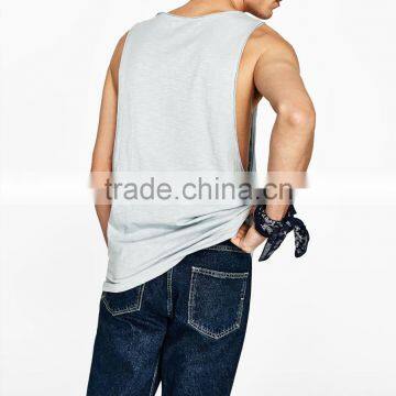 Fashhion Blank Crop Tops Wholesale Cheap Men Vest Top Tank photo-3