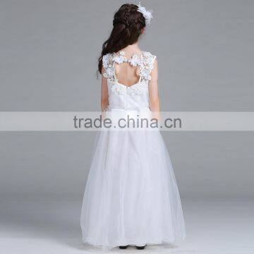 2017 New Design Baby Girl Wedding Dress Lace Hollowed Out Wedding Dress photo-3