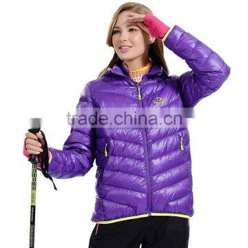 New style women winter ultra ligh down jacket with hood