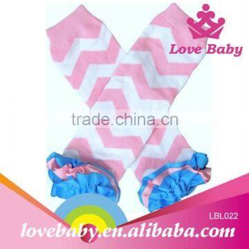 Hot sale zigzag design chevron ruffled baby legwarmers