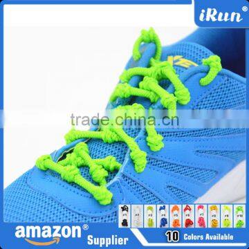 Wholesale Colorful Lazy Elastic Shoelaces with Knots~No tie Knotted Shoelaces For Sneakers~Available in 10 colors~Accept Custom