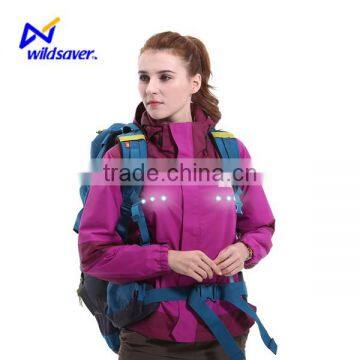 Hi Vis Windproof Waterproof Blue Windbreaker Jacket Custom photo-3