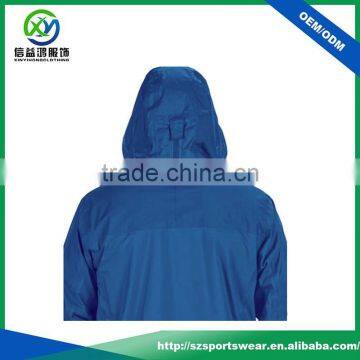 Blue Color 100% Nylon Waterproof Breathable Jacket Custom photo-2