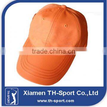 Orange Polyester Customizable Fitted Hats