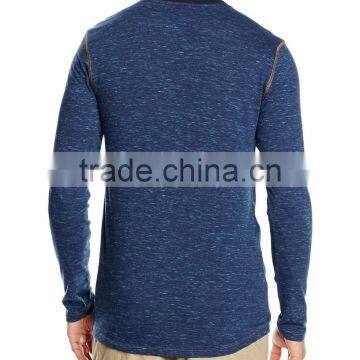 Men's Tri-Blend Long Sleeve Henley T-Shirt photo-2