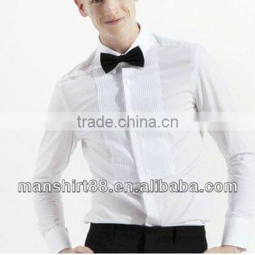 2016 Men's Slim Fit Long Sleeve White Wedding Dress Tuxedo Shirt photo-2