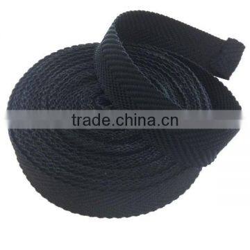 Black herringbone nylon webbing wholesale