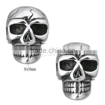 New design Stainless Steel skull beads charms crossbones