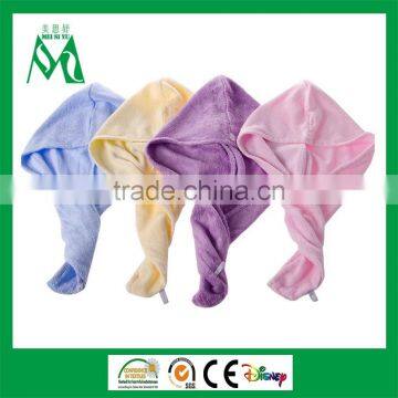 Hair towel cap cotton terry cloth turbie twist fast dry embroider logo