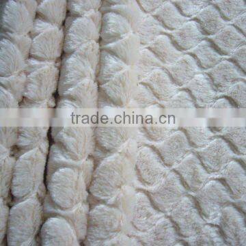 PV Plush with Sprayed Flower-toy fabric