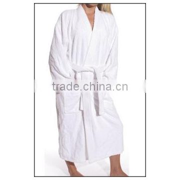 White Color Cotton Terry Bathrobes