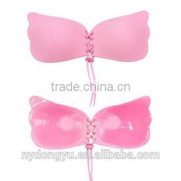 pink k skin women pushup silicon bra /chcn r drawstring silicon bra