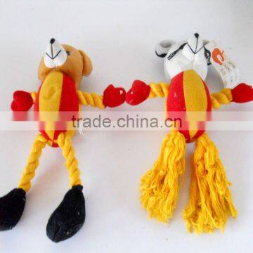 YangZhou toys factory supply plush pet rope toy