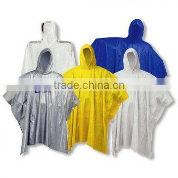 PE plastic adult rain poncho