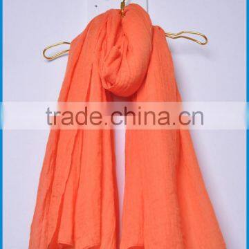 Women's Fashion TR Cotton Long Plain Color Scarf photo-4