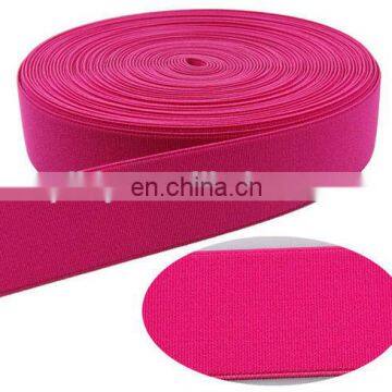 Red High tenacity stretch polyester elastic webbing