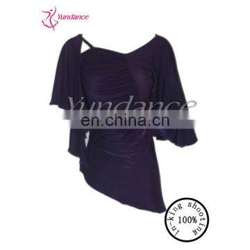 2015 New Wholesale Shenzhen Womens Tops Purple T-177