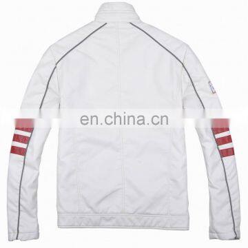 2015 Lastest Fashion Mens Handsome Slim Fit Leather Jacket Men photo-3