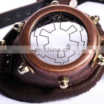 Steampunk Pilot Style Goggles With Cogwheel Screenprint Clear Glass photo-3