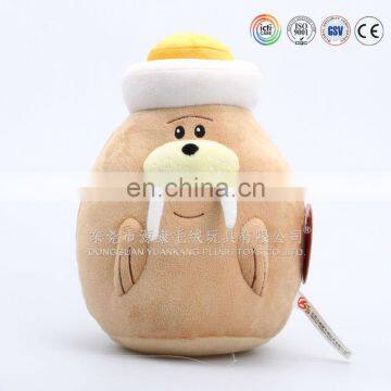 Egg shaped plush cartoon toy