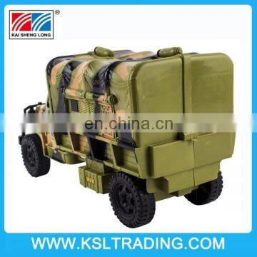 Military Fighter Truck Toy With Various Shooting Sounds and Light, Mini Army Soldier Included photo-2