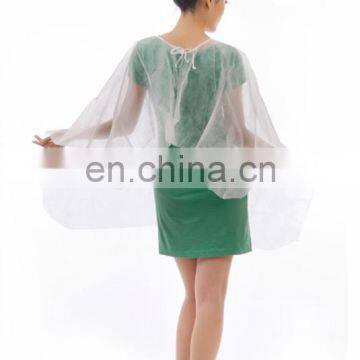 Customzied High Quality Disposable Nonwoven Hairdressing Cape For Hair Salon