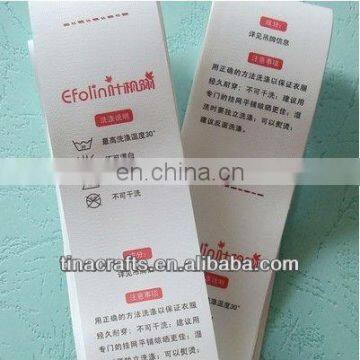 organic cotton printed label