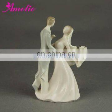 A07389 Bride Groom Porcelain Custom Wedding Cake Toppers