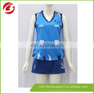 Digital print with pattern new design netball jersey