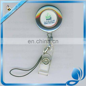 Chrome Plated badge Holder with logo