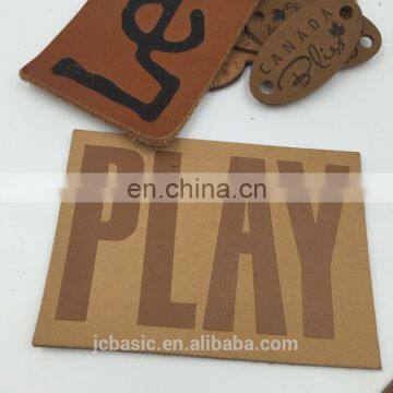 Custom Personalized Logo Genuine Leather Label/ Leather Patch and Tags for Garment photo-2