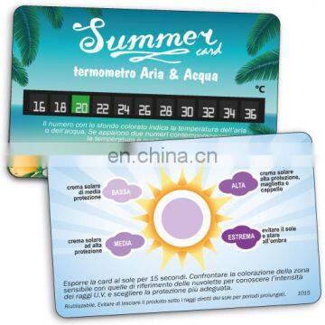 custom high quality solar uv tester card for sunshine testing