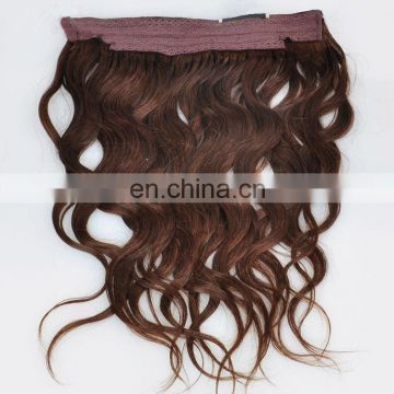 straight bundle weft Brazilian Remy Virgin human halo crown hair extensions