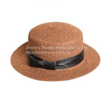 Paper Braid Boater Hat