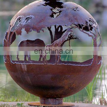 80cm Diameter Carbon steel half ball fire pit globe fire pit