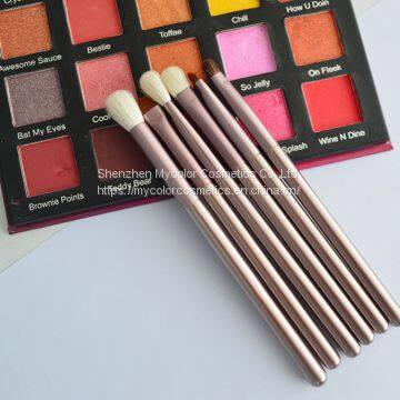 Factory Customized Hot 6pcs High Quality Wool Hair Portable Eyeshadow Brush Makeup Brush Set ODM&OEM photo-3