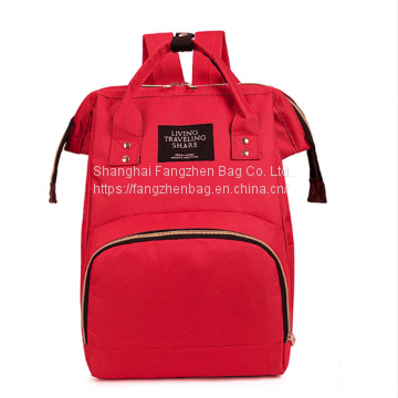 chinese manufacturer High Quality Polyester Portable Baby mommy Diaper Backpack With Stroller Hook