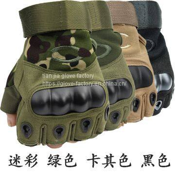 Outdoor Tactical Outings, Mountaineering, Camping, Hunting, Half-finger Gloves, Microfiber Hard Shell photo-4