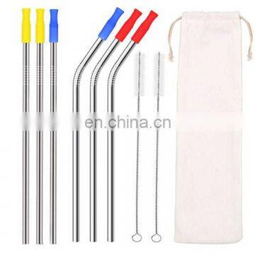 Reusable Drinking Straws Travel Case cotton Storage Bag for Straws