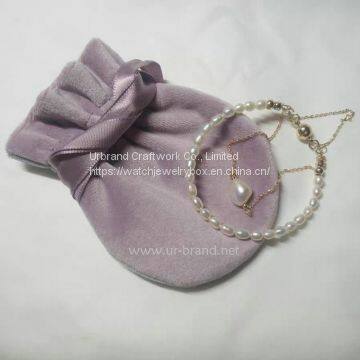 Wholesale Custom Jewelry Packaging Bag Jewelry Drawstring Velvet Bag