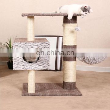 Factory Direct Sale Home Style Wooden Cat Tree Cat Play House