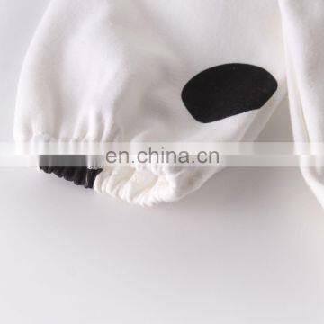 Solid Color Wave Point Pattern Full Sleeve Romper Jumpsuit With Headband Beautiful Girls Daily Wear Romper photo-3