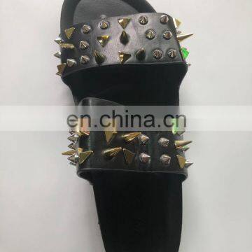 Latest Fashion Red Rivet Sandals Women New Slippers Slides Shoes 2021 Hot Sale Big Girl Beautiful Plus Size Sandals Slippers photo-6