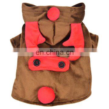 china-made brown fitness pet party clothes apparel dog coat for xmas