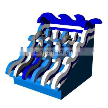 Blue Wave Dolphin Water Slide Outdoor Inflatable Adult Kids Water Slides Backyard For Swimming Pool