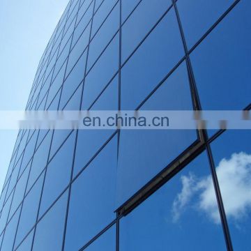 Exposed aluminium alloy frame glass curtain wall